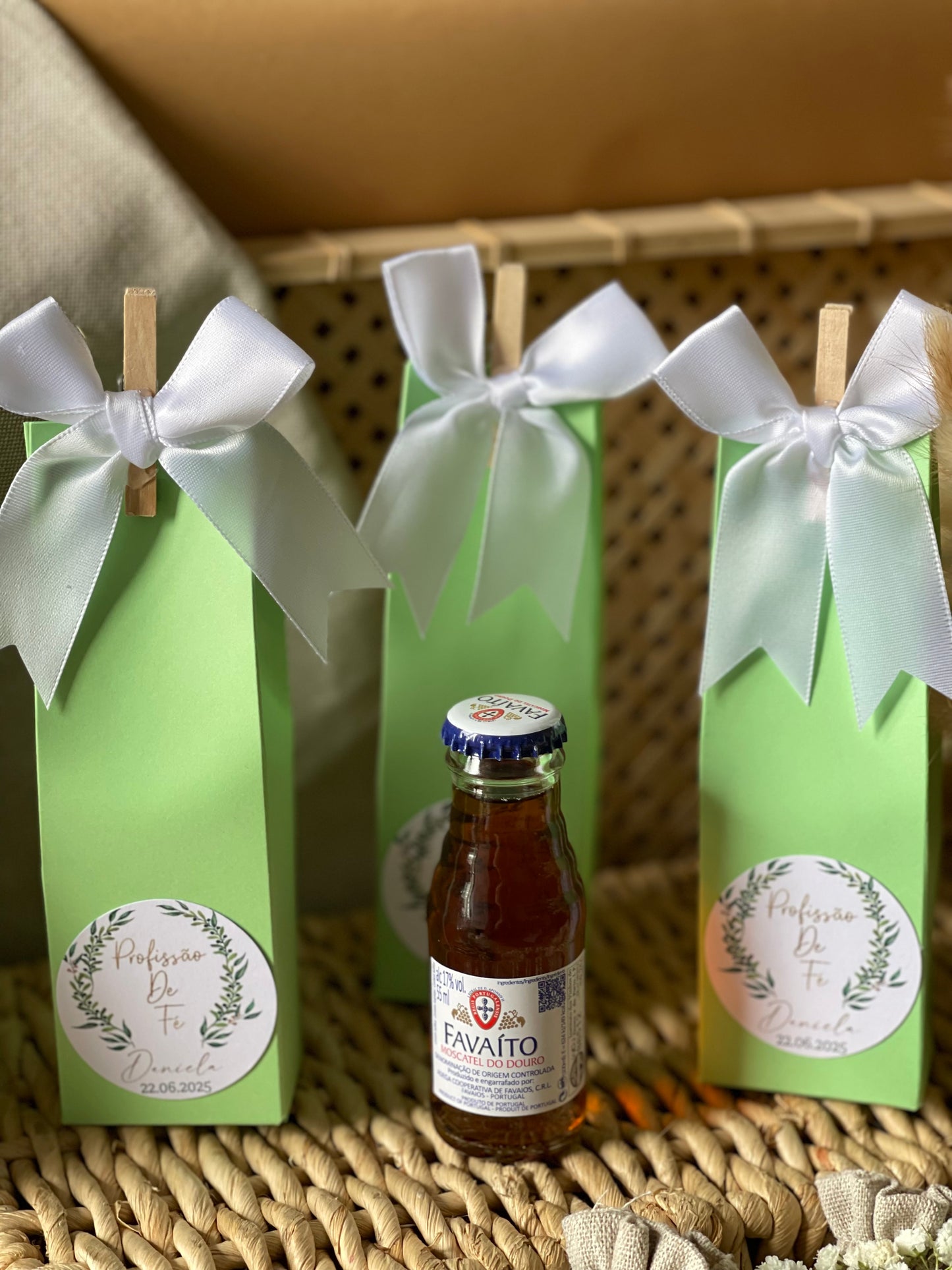 Bebidas em Miniatura Caixa de Cartão Verde