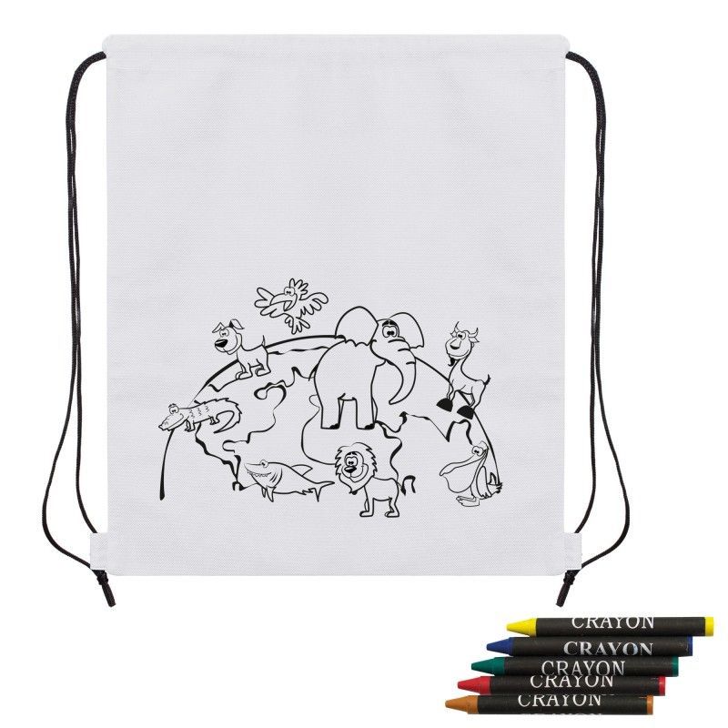 Para Crianças - Mochila com cores para colorir