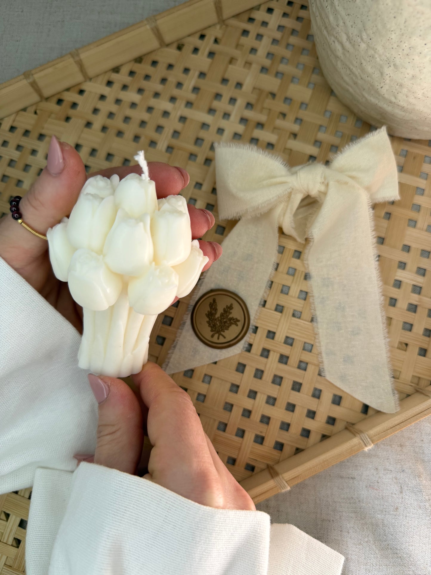 Vela Artesanal - Ramo de Tulipa