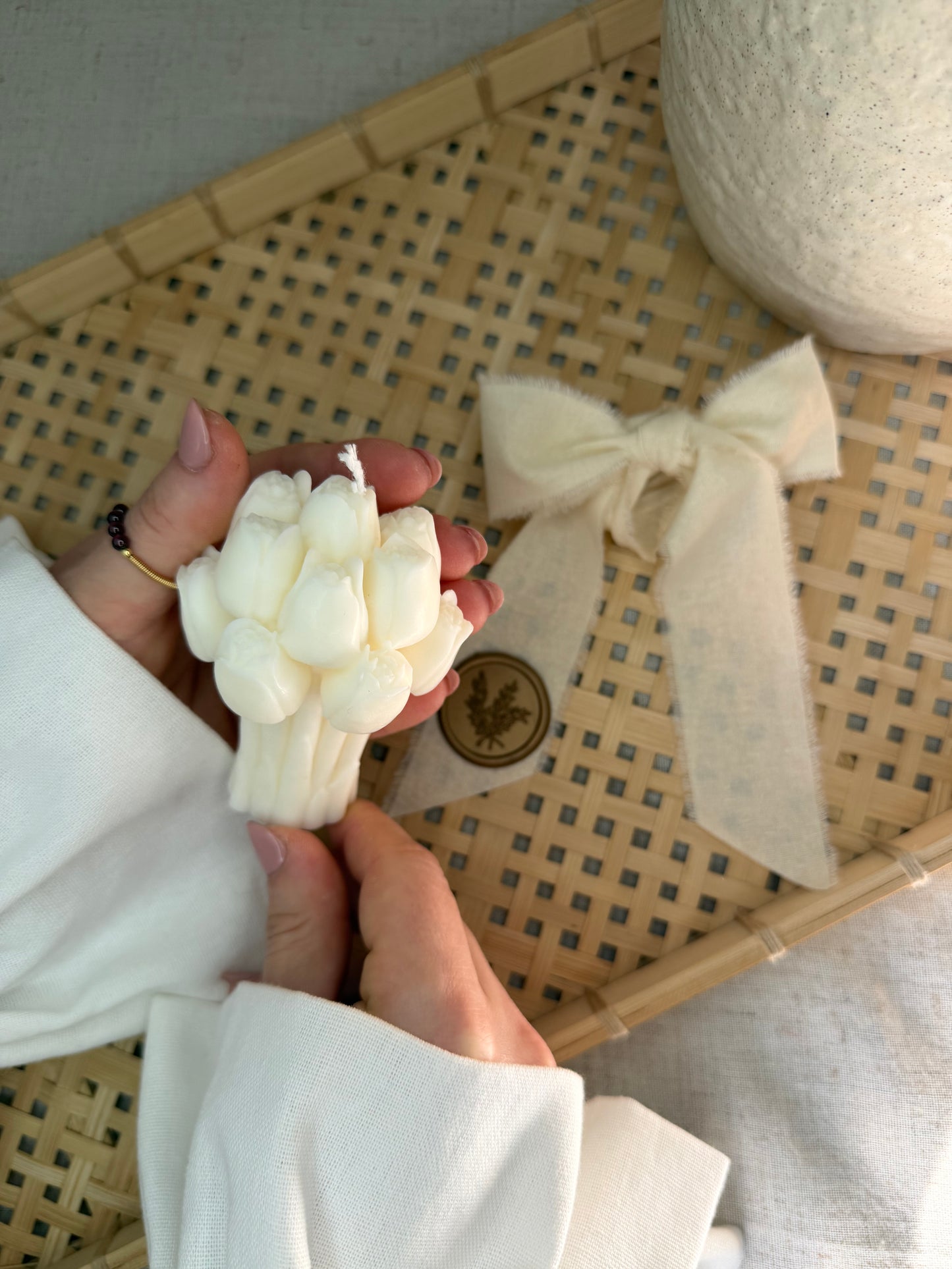 Vela Artesanal - Ramo de Tulipa