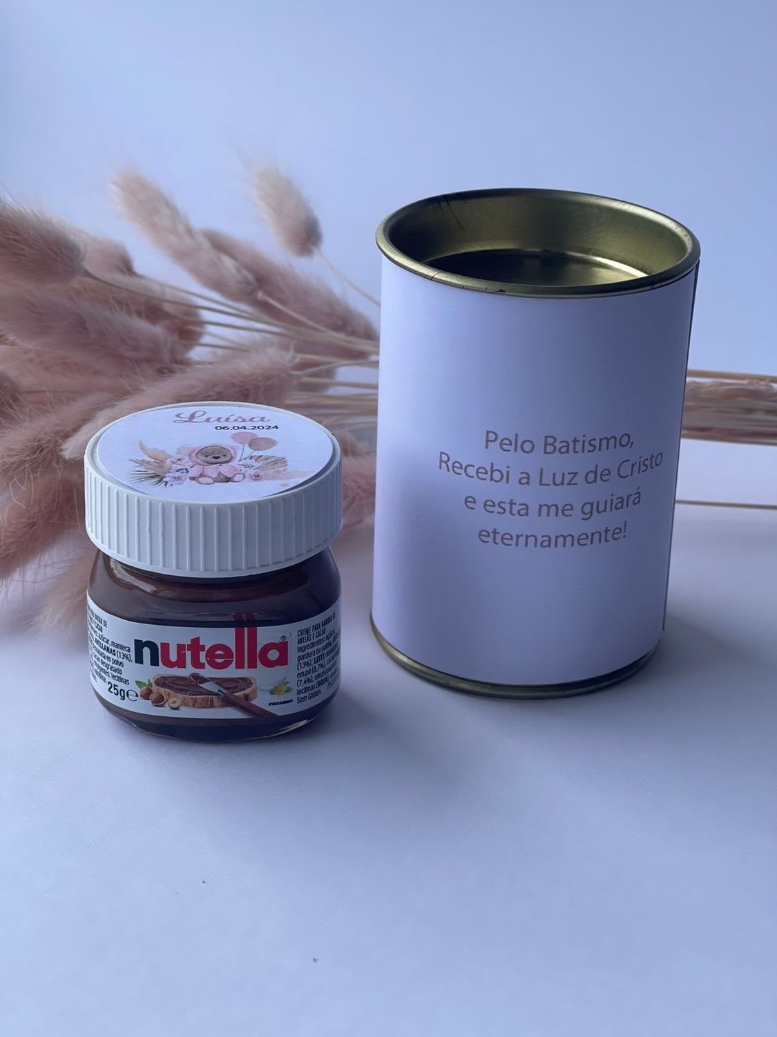 Doces - Lata Com Tampa Dourada e Nutella