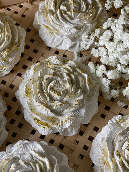 Gesso perfumado - Flor de Peónia com Saco Algodão