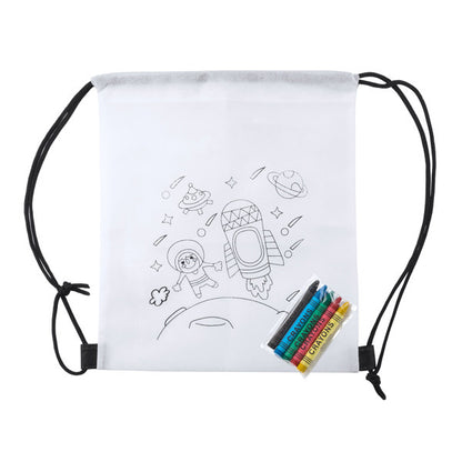 Para Crianças - Mochila com cores para colorir