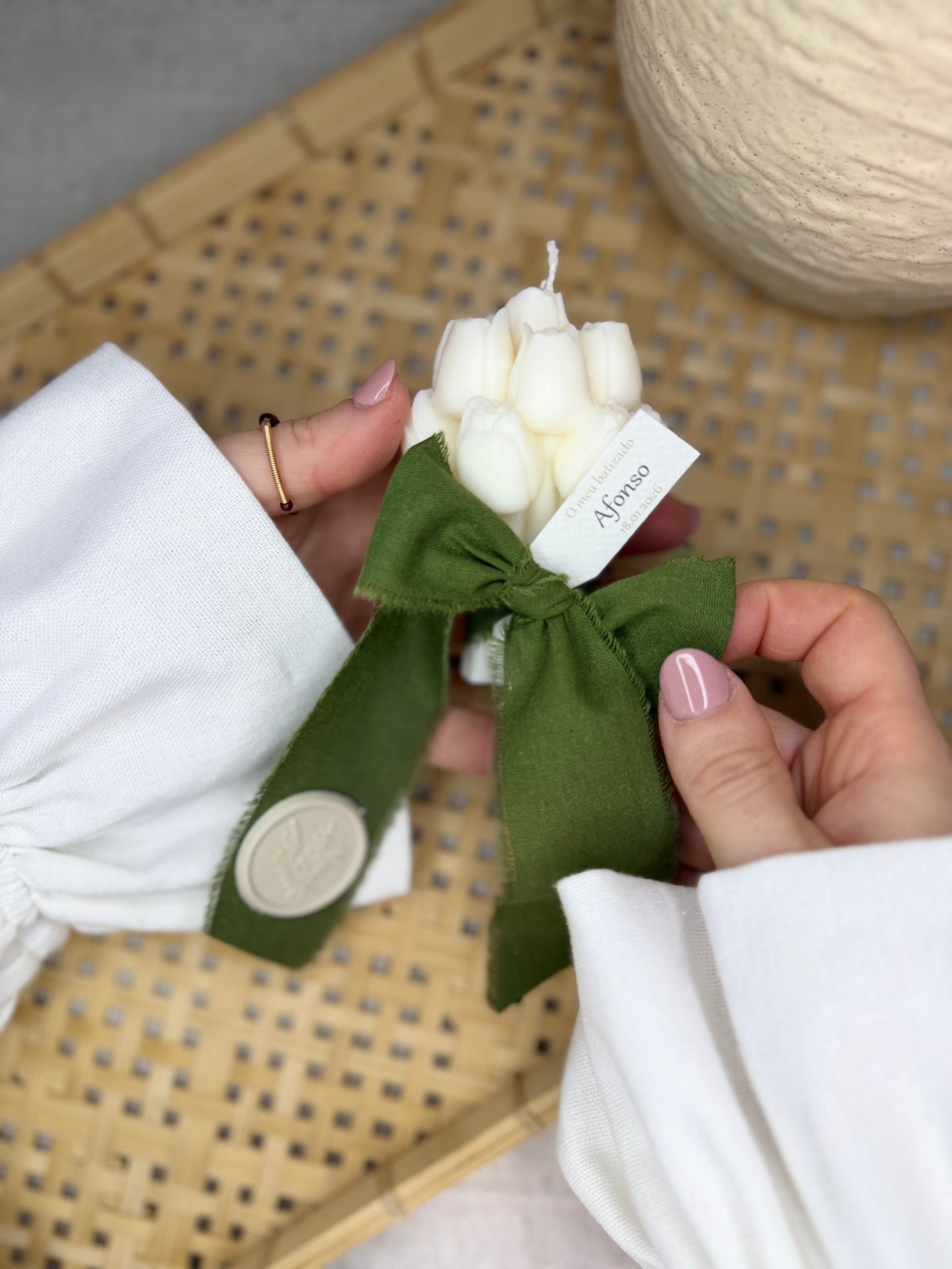 Vela Artesanal - Ramo de Tulipa