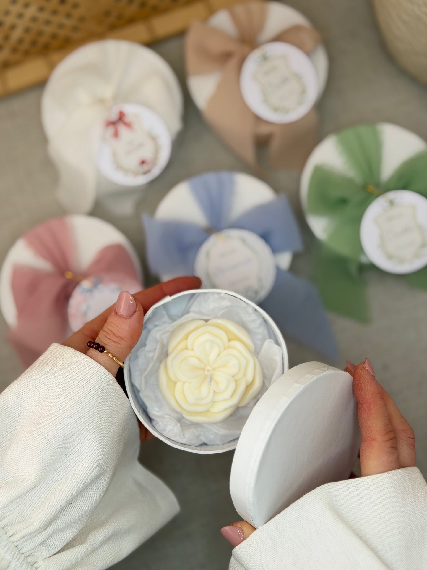 Vela Artesanal - Flor de Pérola