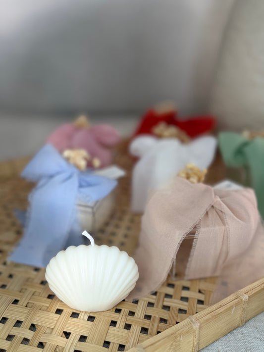 Vela Artesanal - Concha em Caixa Acrílica