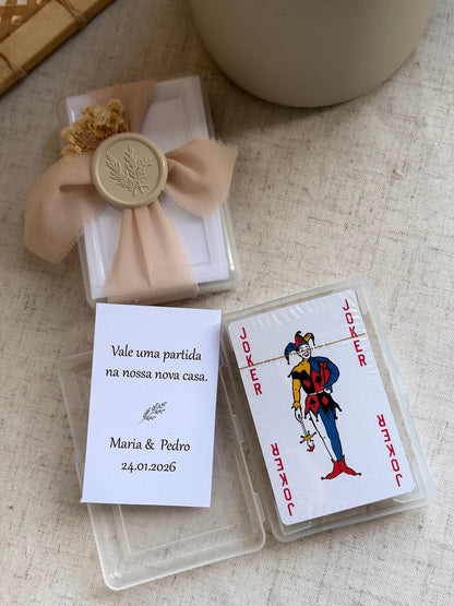 Jogos - Baralho de cartas c/ caixa transparente