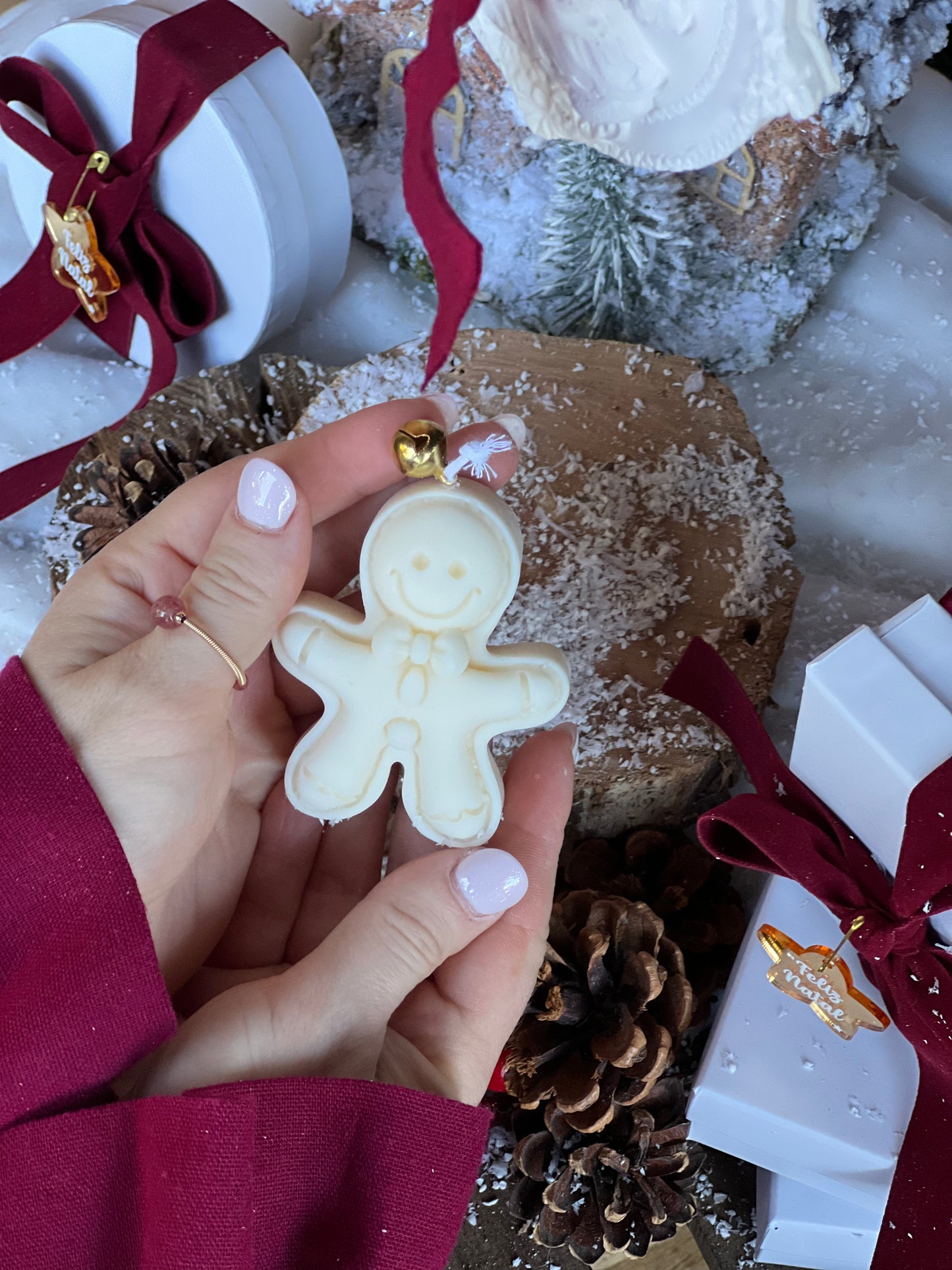 Vela Artesanal | Boneco de Gengibre