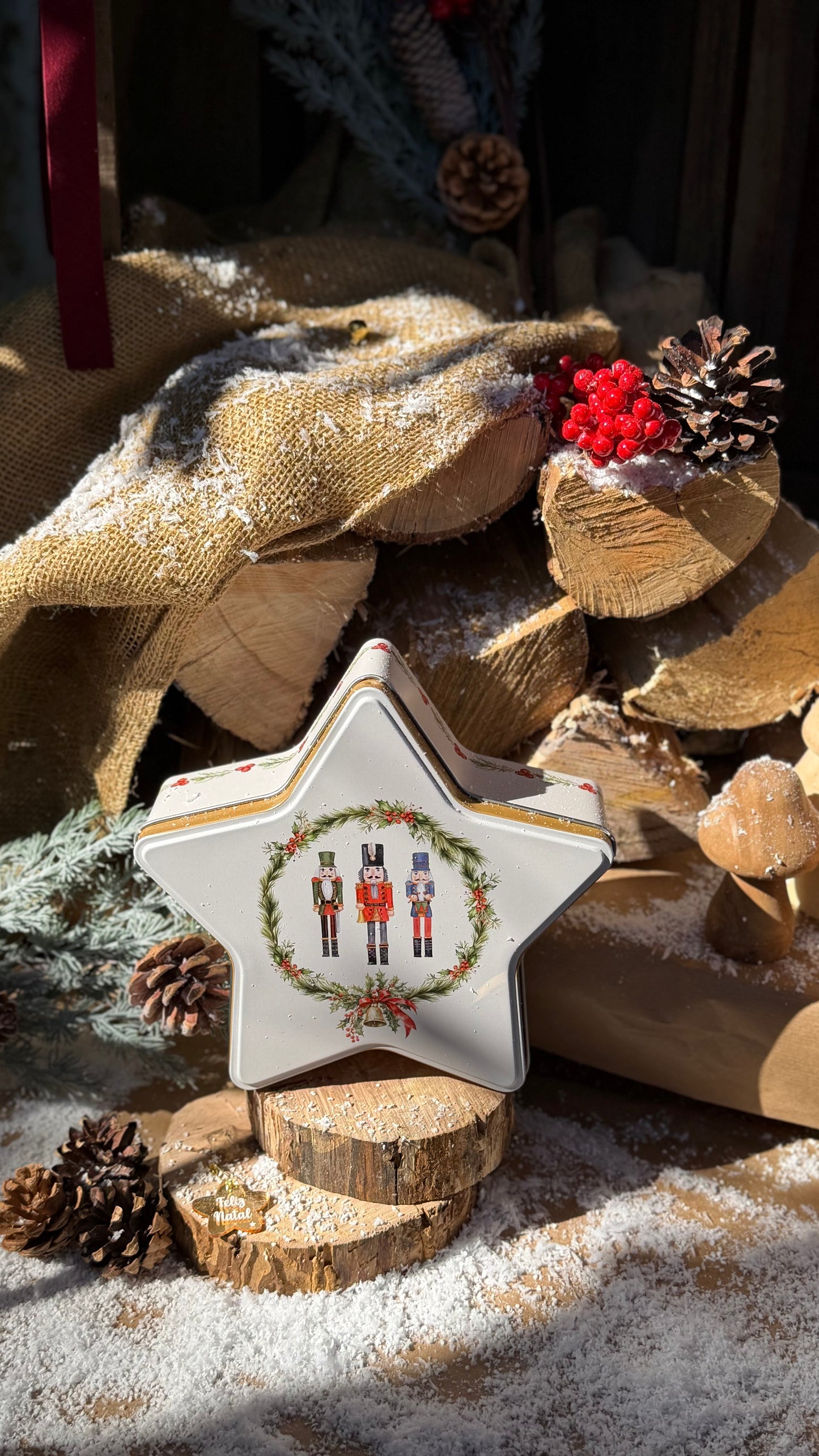 Estrela Encantada | Lata Natalícia com Peças Decorativas