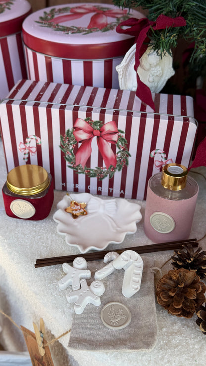 Um Laço de Magia | Lata Natalícia com Peça Decorativa em Gesso Perfumado