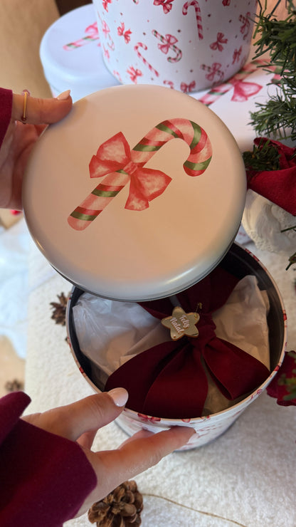 Laços de Natal | Lata Natalícia com Peça Decorativa em Gesso Perfumado