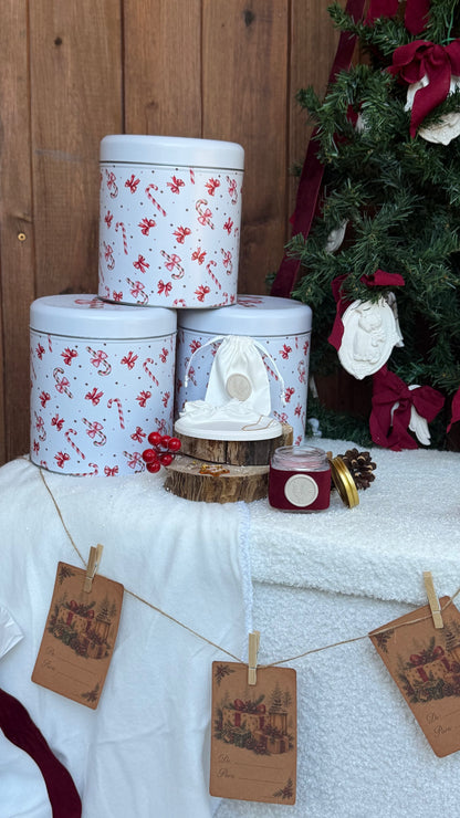 Laços de Natal | Lata Natalícia com Peça Decorativa em Gesso Perfumado