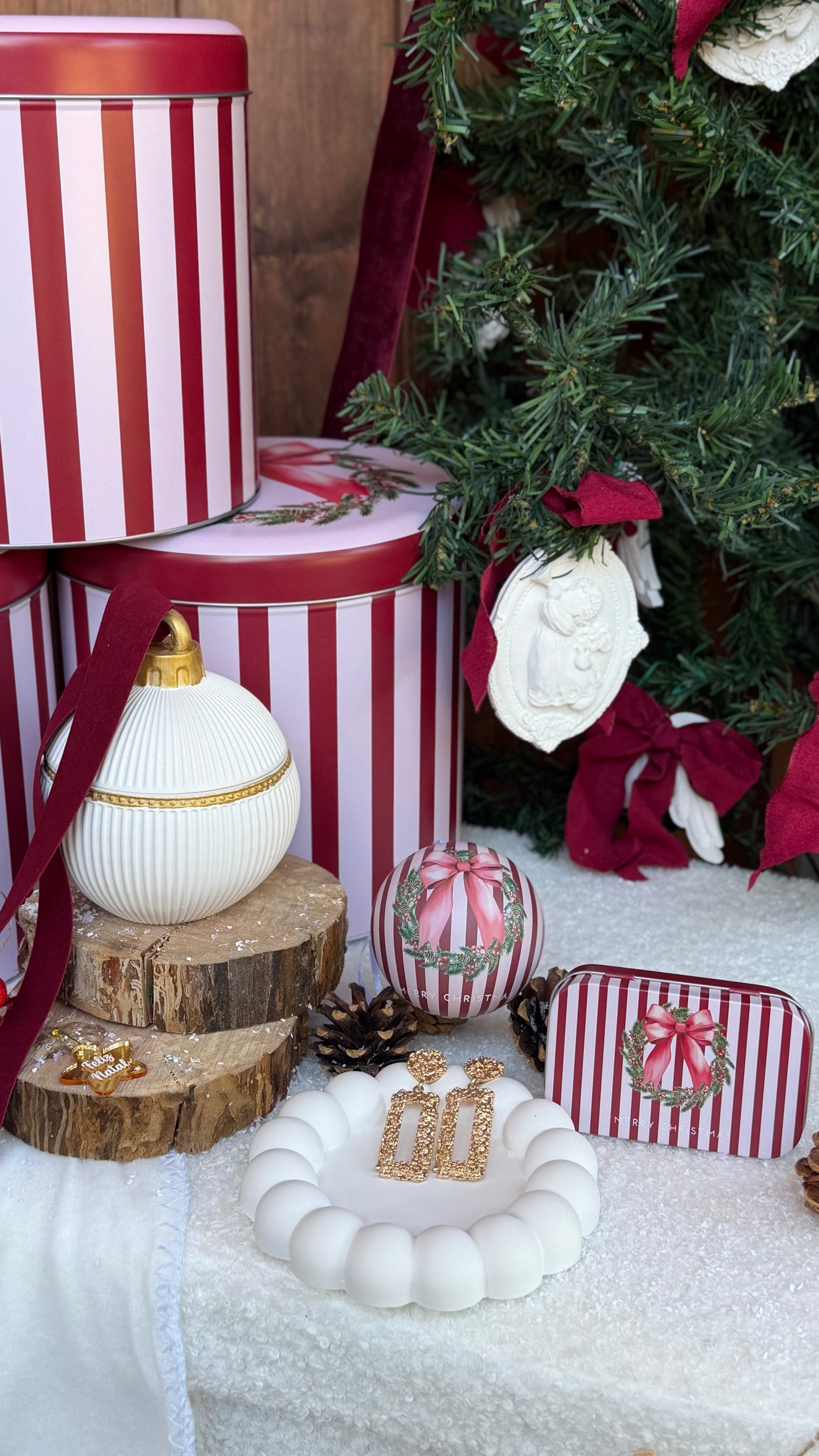 Memórias de Natal | Lata Natalícia com Peça Decorativa em Gesso Perfumado