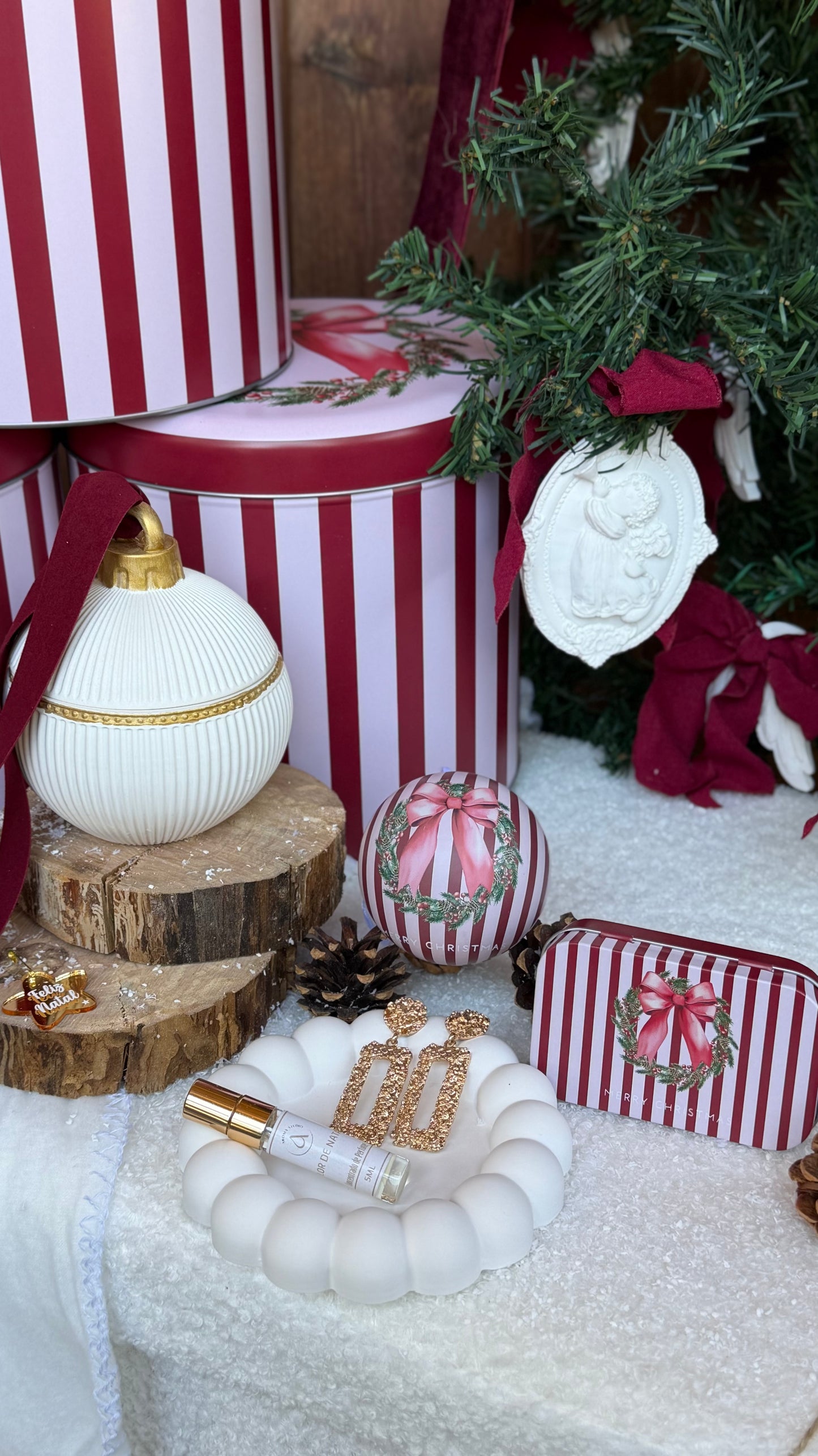 Memórias de Natal | Lata Natalícia com Peça Decorativa em Gesso Perfumado