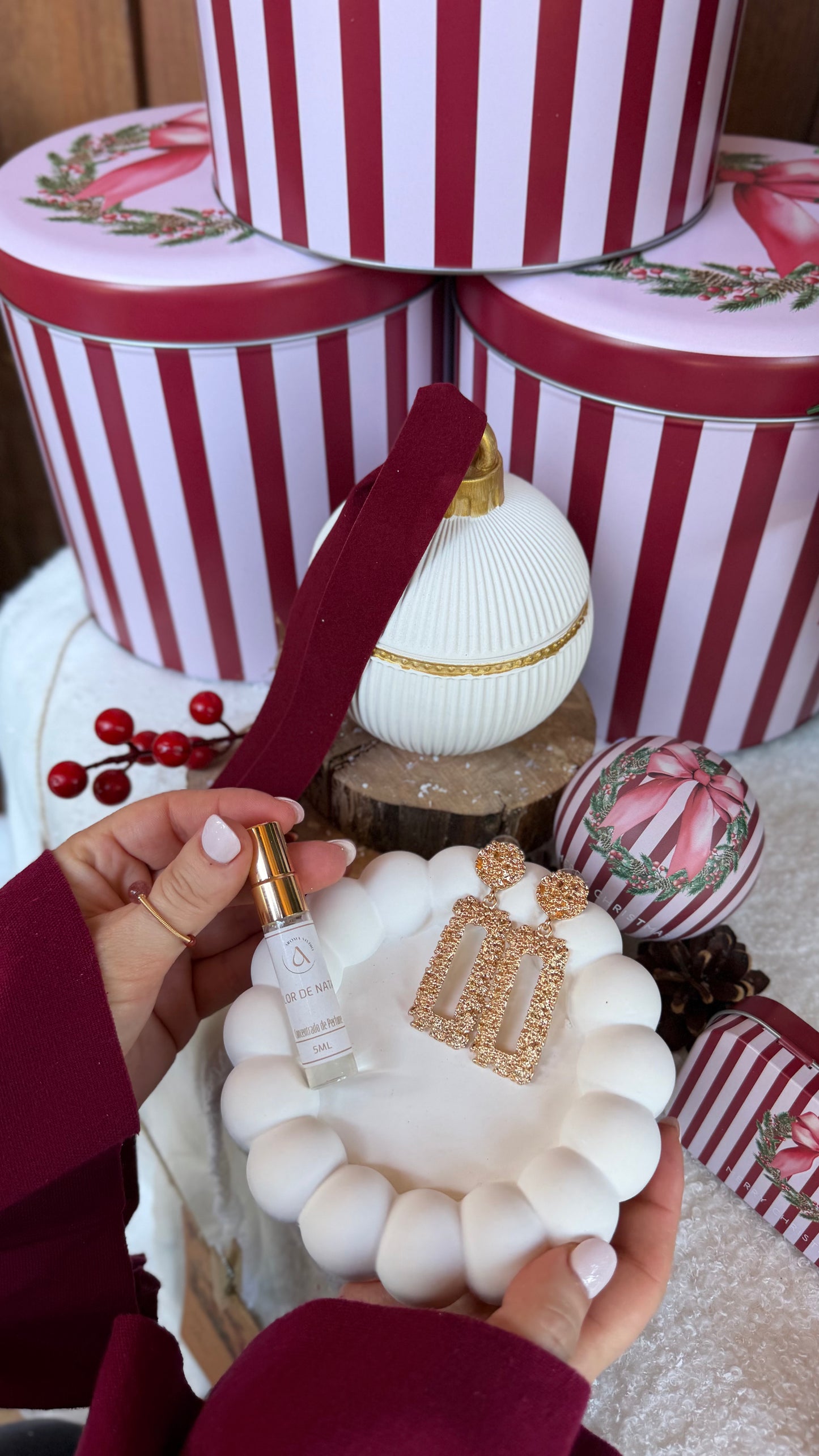 Memórias de Natal | Lata Natalícia com Peça Decorativa em Gesso Perfumado