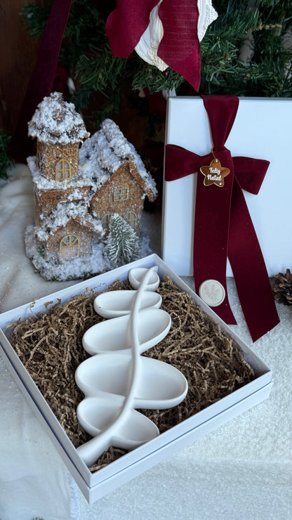 Bandeja Serena | Peça Decorativa em Gesso com Caixa Branca