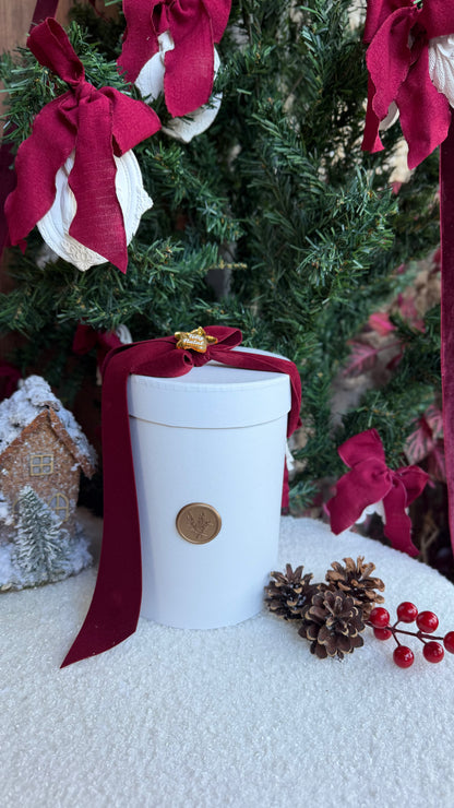 Pérola de Natal | Bola Decorativa em Gesso Perfumado com Caixa Branca